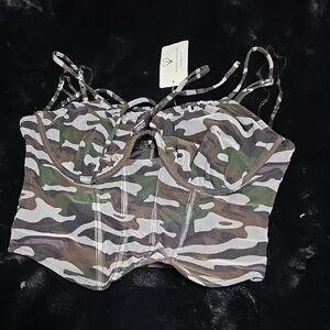 Camo Print Women's Top